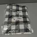 Smiry Square Picnic Table Cloth, Elastic Waterproof Fitted Vinyl Tablecloths, Flannel Backed Buffalo Plaid Table Covers for Dining, Camping, Outdoor (Black and White, 24" x 24")