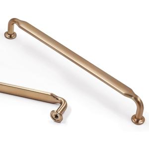 Asidrama 10 Pack 6.3 Inch(160mm) Champagne Bronze Kitchen Cabinet Handles, Cabinet Pulls Kitchen Cabinet Hardware for Cupboard Drawer Pulls (6.3" Hole Center)