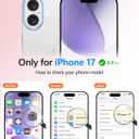 FNTCASE for iPhone 17 Case: [Compatible with Magsafe] Translucent Matte Cases with [Full Camera Protection] [Screen Protector] Military Grade Shockproof Protective Phone Cover - Light Purple (iPhone 17(6.3 inch))