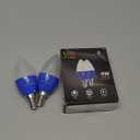 2 Pack BlueX LED Blue Light Bulb - 4W (40Watt Equivalent) - E12 Base Blue LED Bulb, Party Decoration, Porch, Home Lighting, Holiday Lighting, Chandelier Light Bulbs, Candelabra Bulbs