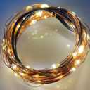 USB String Lights, Fairy Lights, Warm-White, Copper Wire, 15ft, 50 LEDs, Shapeable, Decorative.