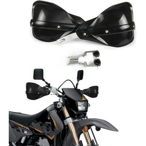 AnXin Dirt Bike Handguards Hand Guards Motorcycle 7/8" 22mm and 11/8" 28mm Handlebars Universal for KLR650 DR650 DRZ400SM TW200 XR650L XT250 KLX300 TRX 400EX YFZ450 ATV Motocross Black