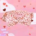 2 x Elegant Little Tail American Flag Bow Tie Dog Collar, Cute Heart Dog Bowtie, Valentine's Day Gift for Small Dogs (Small (Pack of 1))