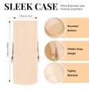 MAANGE 30 Pcs Professional Makeup Brush Set with Travel Case Kabuki, Foundation, Powder, Blush,Blending& Eyeshadow Brushes, Labeled for Gift-Ready Box,Champagne