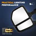 Towing Mirrors for Ford F-150 2015 2016 2017 2018 2019 2020 Power heated Temperature sensor with LED Turn Signal Light Manual Folding Telescoping 8 Pin Plug (1 Pair)