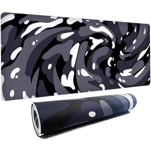 Fluid Pattern XXL Mouse Pad,Super Thick Waterproof Fluid Pattern Large Gaming Mousepad with Stitched Edge,Mouse Computer Desk Accessories,Non-Slip Base Mouse Keyboard Mat 800X400X4mm