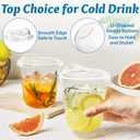Homestockplus 100 Pack 12 oz BPA-Free Clear Plastic Cups with Sip Lids - Leak-Proof Round Bottom Disposable Iced Coffee Cups for Kids, To-Go Drinks, Smoothies, Juice & Small Portion Cold Beverages (EXP 12/31/36)