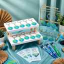 24 Set Earth Day Gift Bulk Retractable Cute Globe Pens with Mini Globe Keychains Thank You Cards Earth Day Party Favors Tellurion Black Ink Ballpoint Pens for Office Supplies