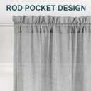 Turquoize Rod Pocket Privacy Window Treatment Panels Natural Linen Blended Sheer Curtains 84 Long Semi Sheer Curtains for Living Room Linen Textured Drapes for Bedroom (2 Panel, Dove Gray)