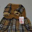 Dog Sweater Dog Winter Clothes for Small Dogs Boy Girl Fall Puppy Dress Warm Fleece Chihuahua Yorkie Teacup Doggy Sweaters Dresses for Small Dogs Girl Cat Outfits, Brown Plaid, Size: Small (Chest 15in )