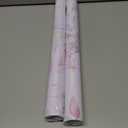 2 x HeloHo Peel and Stick Wallpaper Light Pink Floral Leaf Wall Paper Self Adhesive Removable Waterproof Contact Paper for Bathroom Living Room Bedroom Decor 15.35" X 78.7"