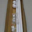 GXOACKJ Curtain Rods for windows 32-62 inch, 5/8 inch Decorative White Splicing Heavy Duty Metal Curtain Rod set with Brackets