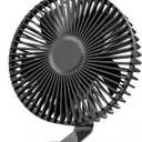 SLENPET 6 inch USB Desk Fan, 4 Speeds, Ultra-quiet, 90 Adjustment for Better Cooling, Portable Mini Powerful Desktop Table Fan, Small Personal Fan for Home Office, Metal Base, Black