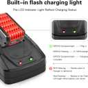 Quick BC660 BC1880 Charger for Bosch Tools 14.4V-18V Lithium Battery BAT619G, BAT619, BAT609G, BAT609, BAT618, BAT618G, BAT610G BAT614 etc.