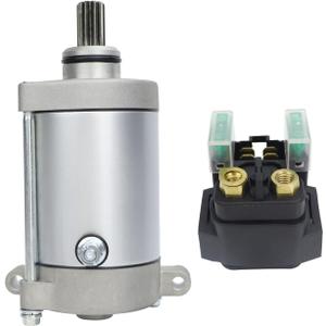 Starter & Relay Compatible with Yamaha Grizzly 660 450 400 2002-2010 / Kodiak 450 400 2000-2006 / Wolverine 450 2006-2010/ Rhino 450 660 2004-2006 5KM-81890-00-00 18759 410-54039 SMU0211 495754