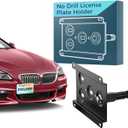 Front Bumper Tow Hook License Plate Mount Bracket Holder No Drill Adapter Compatible with BMW 2 Series 2014-2021, BMW 3 Series M-Sport 2013-2018, 3 Series 2019-2025, X2 2018-2024