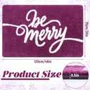 48 x 30 Inch Christmas Bathroom Rug Large Extra Soft Absorbent Bath Mat Purple Non Slip Bath Rug Be Merry Holiday Xmas Home Decor for Indoor, Living Room, Bedroom