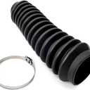 Rough Country Shock Boot - Black Protective Cover with Stainless Steel Clamp, Guards Against Mud, Dust & Debris, Universal Fit for Most Shocks