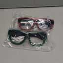 YouRfocus Wireless Led Light up Glasses 2 Pack Glow in The Dark Neon Rave Glasses for Rave Party, EDM, Halloween, Christmas (Green + Pink)