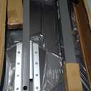 Vaunn Medical Pneumatic Adjustable Overbed Bedside Table with Wheels (Hospital and Home Use) (Black)