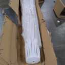 JONATHAN Y UMB1002D Tracy 9 ft. Classic MidCentury Scalloped Fringe Market Patio Umbrella with Auto-Tilt, Crank, Wind Vent and UV Protection in White/Black