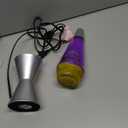 Lava Lite 21250400US2125 Lava The Original Silver Base Lamp with Yellow Wax in Purple Liquid, 14.5", Yellow/Purple