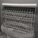 Magazine Rack, Information Rack, Iron, Decorative, Foldable, Organized, Manual, Book Rack, Display Rack for, White