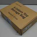 6 Packs Large Toy Storage Bags with Labels, Reusable Clear PVC Board Game Storage, Travel Waterproof Organizer Bags with Zipper for Building Blocks, Puzzle, Kids Books6 Colors (Multicolor)