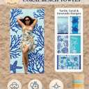 LANE LINEN Beach Towels 6 Pack, Oversized Pre-Washed Large Stylish Pool Towels for Adults, Quick Dry Lightweight Travel Towel, 39"x71" - Coral Beach