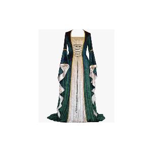 YEAXLUD Womens Renaissance Medieval Costume Dress Lace up Irish Over Long Dresses Cosplay Retro Gown 3XL