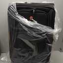 SwissGear Sion Softside Expandable Luggage, Black, Checked-Medium 25-Inch