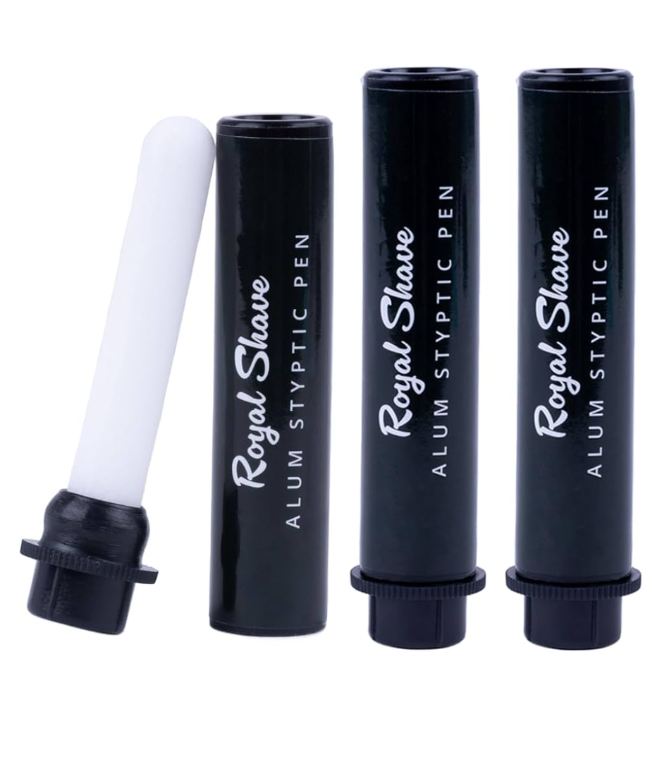ROYAL SHAVE Alum Styptic Pen - Styptic Alum Stick for Post Shaving Irritation & Heals Accidental Cuts (0.35 oz) (3 PACK)