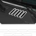 JeCar White Hood Vent Trim Covers Fit for 2007-2018 Jeep Wrangler JK JKU 2/4-Door Exterior Accessories