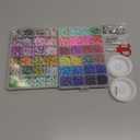 1300 Pcs Round Glass Beads for Jewelry Making  8mm Beads in 48 Colors, 2 Box Set of Bulk Glass Beads for Bracelets, Crafts & DIY Gifts