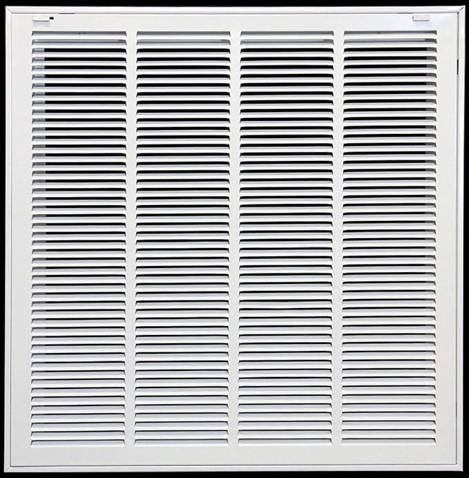 HVAC Premium 26 x 26 Duct Opening Steel Return Air Filter Grille, for 1-inch Filter, Removable Door, Flat Stamped HVAC Vent Cover Grille