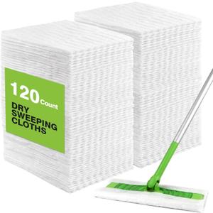 HOMEXCEL Dry Sweeping Cloths Pads Compatible with Swiffer Sweeper, Disposable Duster Refills Mop Pads for Floor Mopping and Cleaning, 64 Count-8 " x 10.4 " Pads Refills-Not Include The Mop