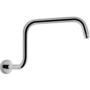 S Shaped Shower Arm, High Rise Shower Head Extension Pipe Standard 1/2" Connection with Flange, Awesome Shower Experience-Stainless Steel Bathroom Accessory(16 Inch Z-S Shape, Chrome Finish)