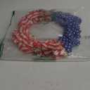 Yunlly 4th of July Patriotic Wreath for Front Door 16 Inch American Flag Wreath Red White and Blue USA Burlap Summer Independence Day Door Decorations for Memorial Independence Veterans Day