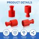 100 Pack Luer Stopper Closing Cones Dual Male-female Individually Packaged Sterile Luer Replacement Cap for Male/female Connectors (Red)