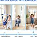 Kids Doorway Jumper Swing & Pull-Up Bar Gym, Fits 38"-45" Hallway Doorway, 4-in-1 Indoor Exercise & Play Equipment for Toddlers & Kids