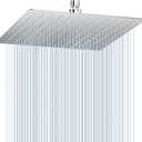 12 inch Ceiling Rain Shower Head Chrome Polished - All Metal 304 Stainless Steel, Full Body Rainrfall Shower with 144 Silicone Nozzles, Large Square Showerheads Modern Bathroom