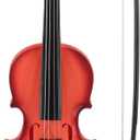generic 15.4 Inch Violin Model, Simulated Acoustic Violin Model with Bow Adjustable String Musical Beginner Develop Instrument Practice (Light Brown)