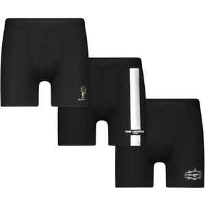 KARL LAGERFELD Men's 3 Pack Karl Print Boxer Briefs (Medium, Black)