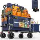 Collapsible Wagon with Tailgate, 58" Expandable 300L All-Terrain