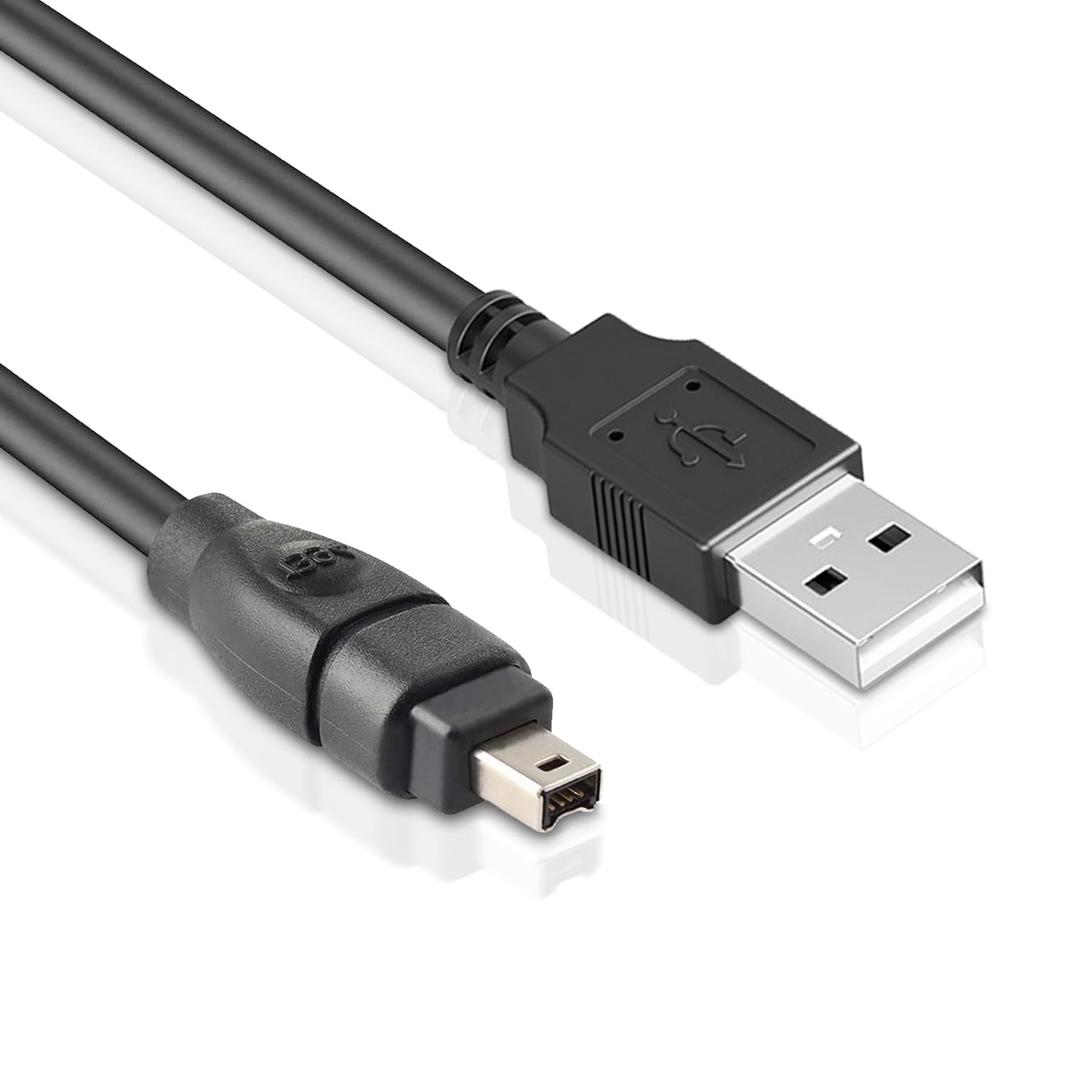 USB 2.0 Male to IEEE 1394 4Pin Male iLink Adapter Convertor Cable Cord Firewire to USB for DCR-TRV75E DV USB 2.0 Male to IEEE 1394 4Pin Male iLink Adapter Convertor Cable Cord Firewire to USB for DCR-TRV75E DV