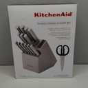 KitchenAid Gourmet Knife Block Set with Built-in Sharpener, 15-Piece, Stainless Steel