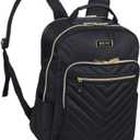 Kenneth Cole REACTION Women's Chelsea Chevron 15" Laptop and Tablet Backpack, Black