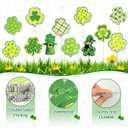 12 Pcs St. Patrick's Day Planter Stakes Shamrock Green Gnomes Decorative Garden Stakes Table Centerpieces Decorations for St. Patrick's Day Irish Party Supplies