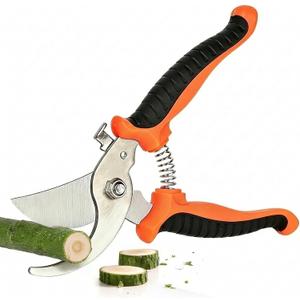 Pruning Shear, Premium Gardening Scissors for Rose Bushes, 7.5IN Garden Pruner Effortlessly Cuts 0.6IN Branches with Stainless Steel Blades Softgrip, One-Hand Lock Garden Clippers for Shrubs