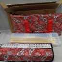 American Mahjong Game Set, 166 White Tiles, 4 All-in-One Color Rack/Pushers, Complete Mahjong Tile Set Red Printed Carrying Bag, 21 inches x 10 inches x 4 inches